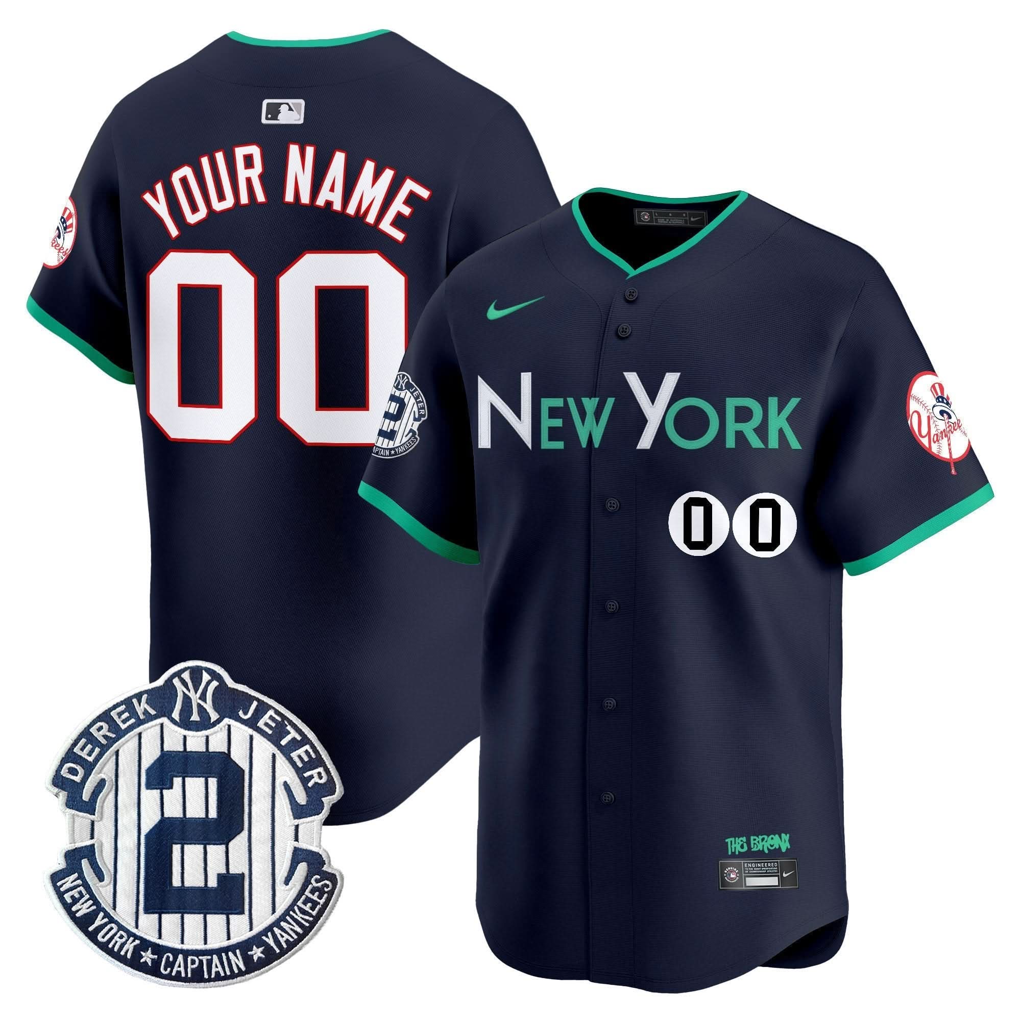 NYY City Connect Vapor Premier Limited Custom Jersey - Stitched