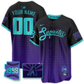 Custom Name/Gender AD Purple for Second “Serpientes” City Connect Jersey - Stitched