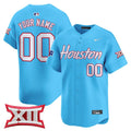 HOU Light Blue Custom Jersey - Stitched