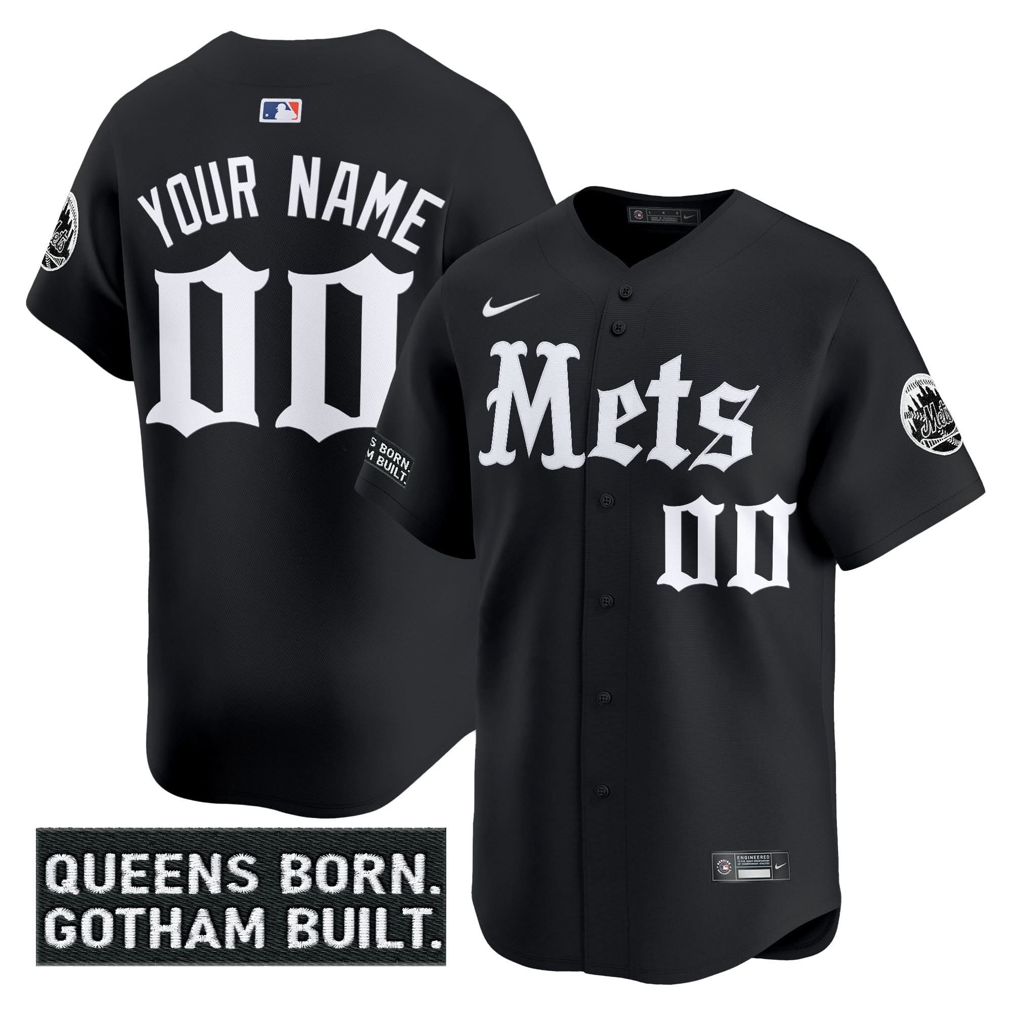 NYM 'Gotham Gothic Edition' Vapor Premier Limited Custom Jersey - Stitched