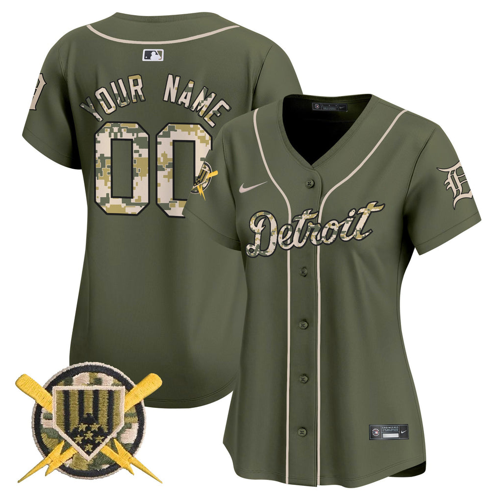 DET Armed Forces Day Vapor Premier Limited Custom Jersey - Stitched