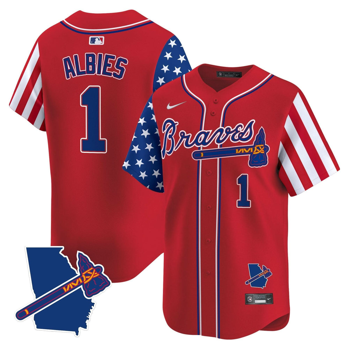 AB 2025 Independence Day Vapor Premier Limited Jersey N1 - Stitched