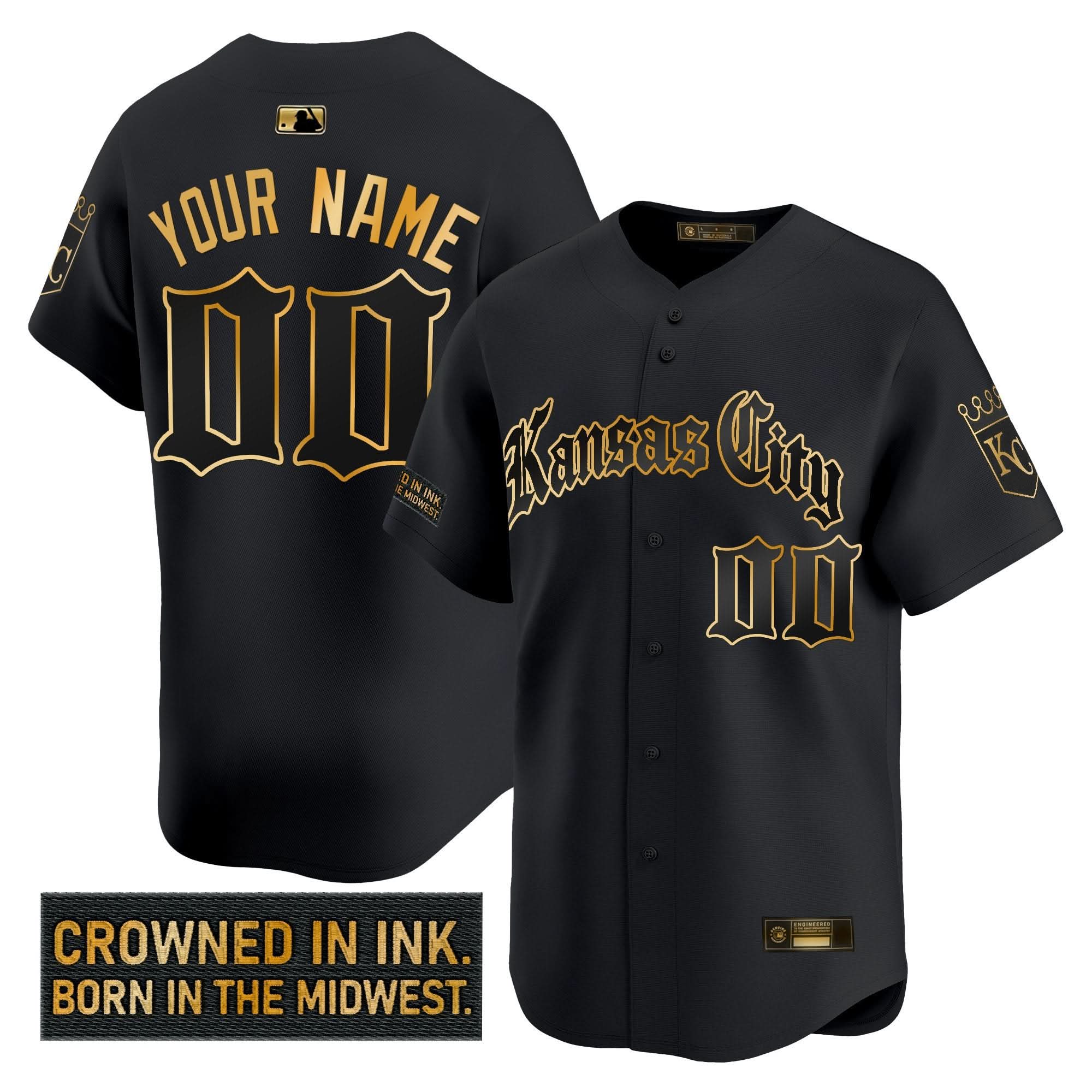 KCR 'Gothic Crown Edition' Gold Vapor Premier Limited Custom Jersey - Stitched