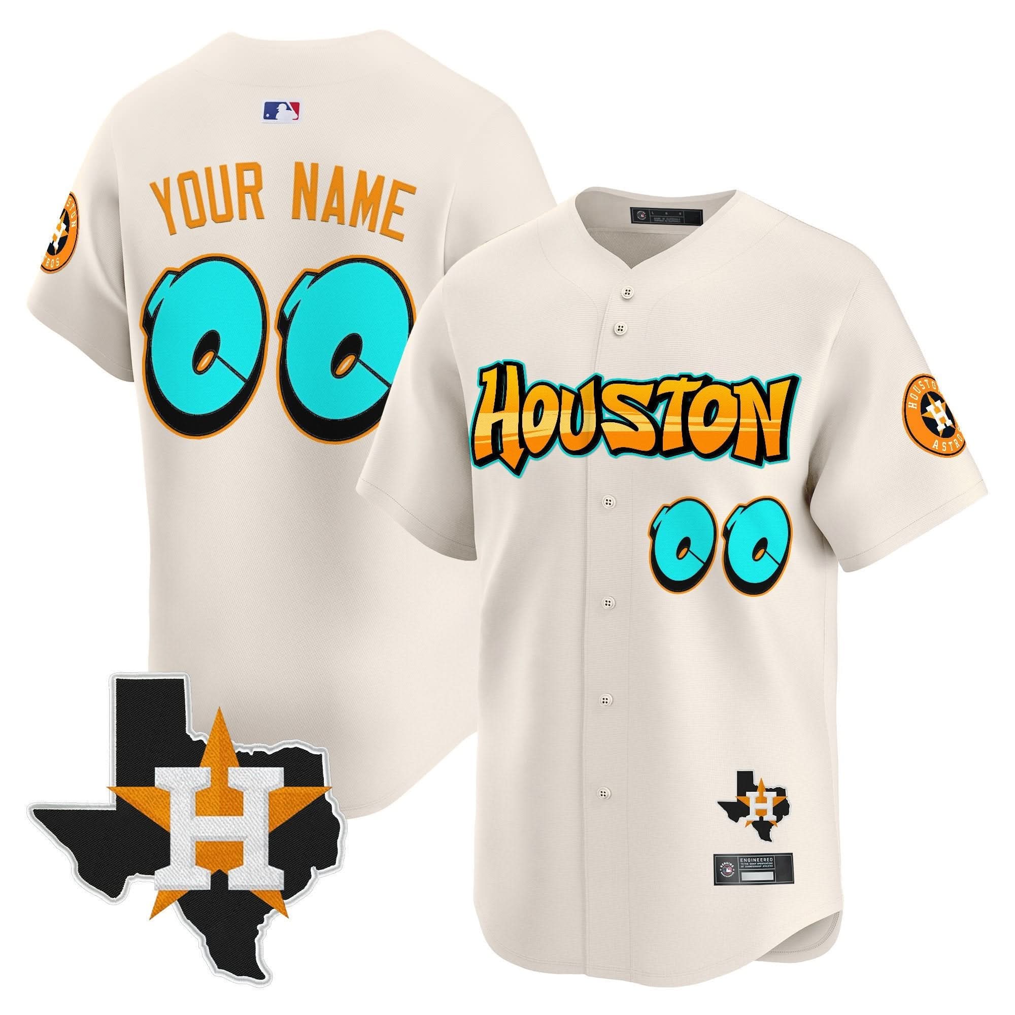 HA 'Graffiti H-Town Edition' Vapor Premier Limited Custom Jersey - Stitched