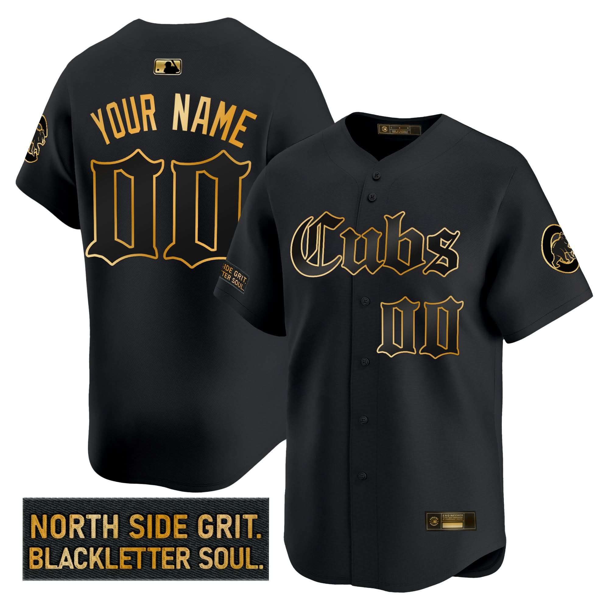 CC 'Gothic North Side Edition' Gold Vapor Premier Limited Custom Jersey - Stitched