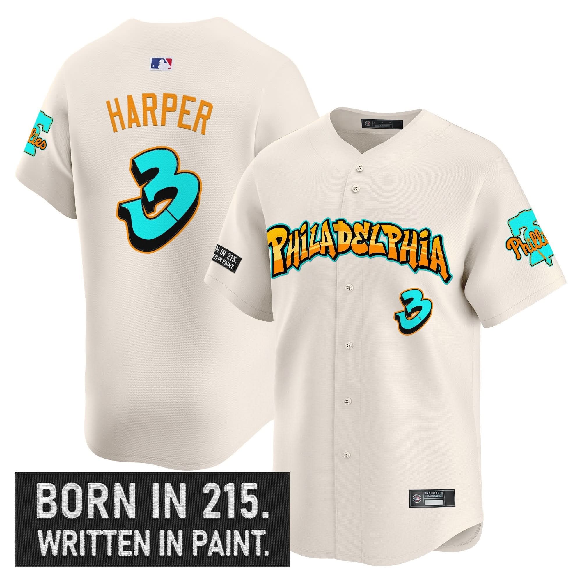 PP 'Graffiti Broad Street Edition 'Vapor Premier Limited Jersey V2 - Stitched