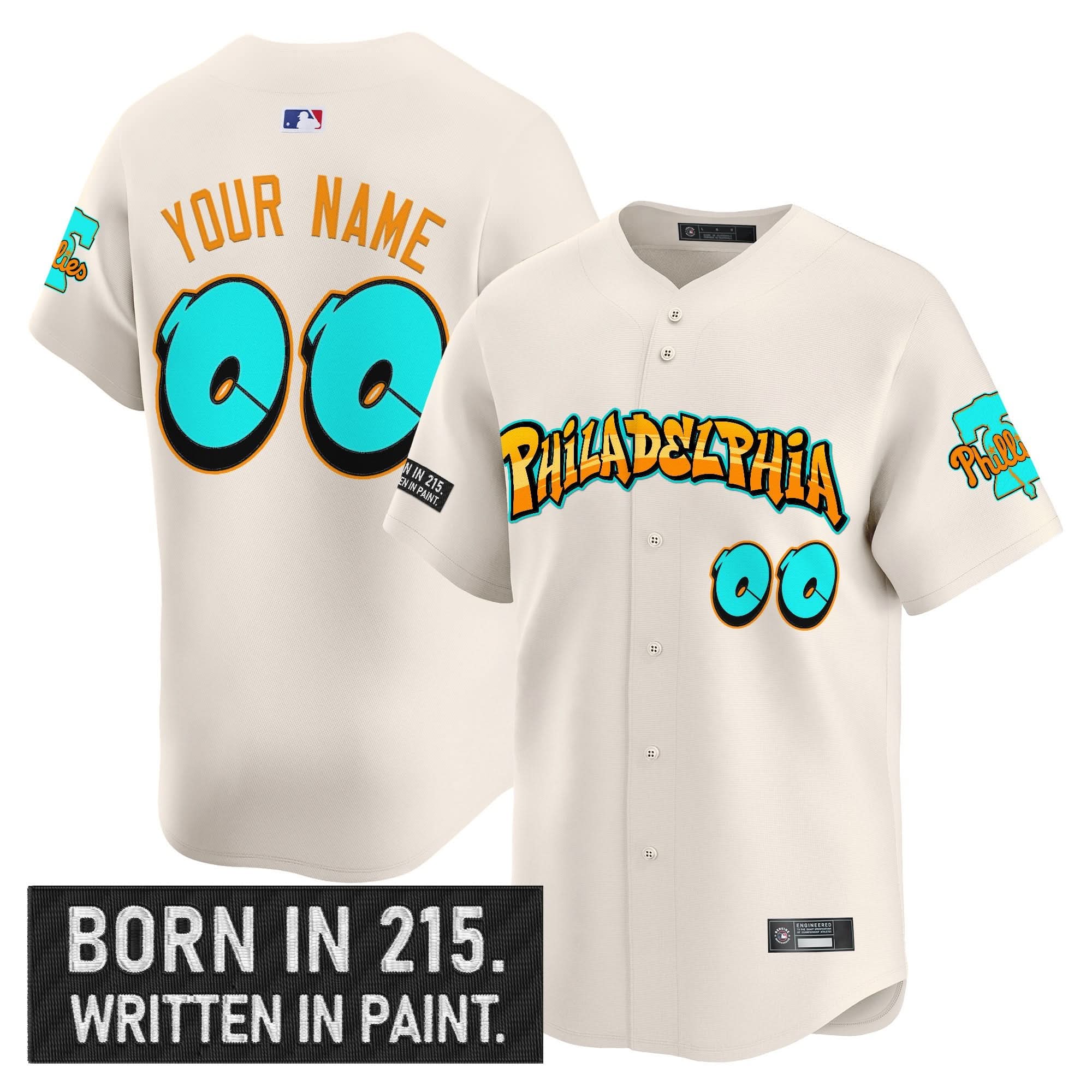 PP 'Graffiti Broad Street Edition 'Vapor Premier Limited Custom Jersey V2 - Stitched