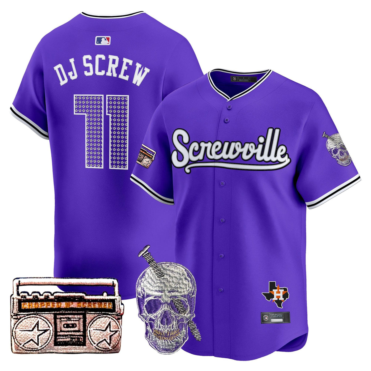 Astros DJ Screw 2025 Vapor Premier Limited Jersey - Stitched