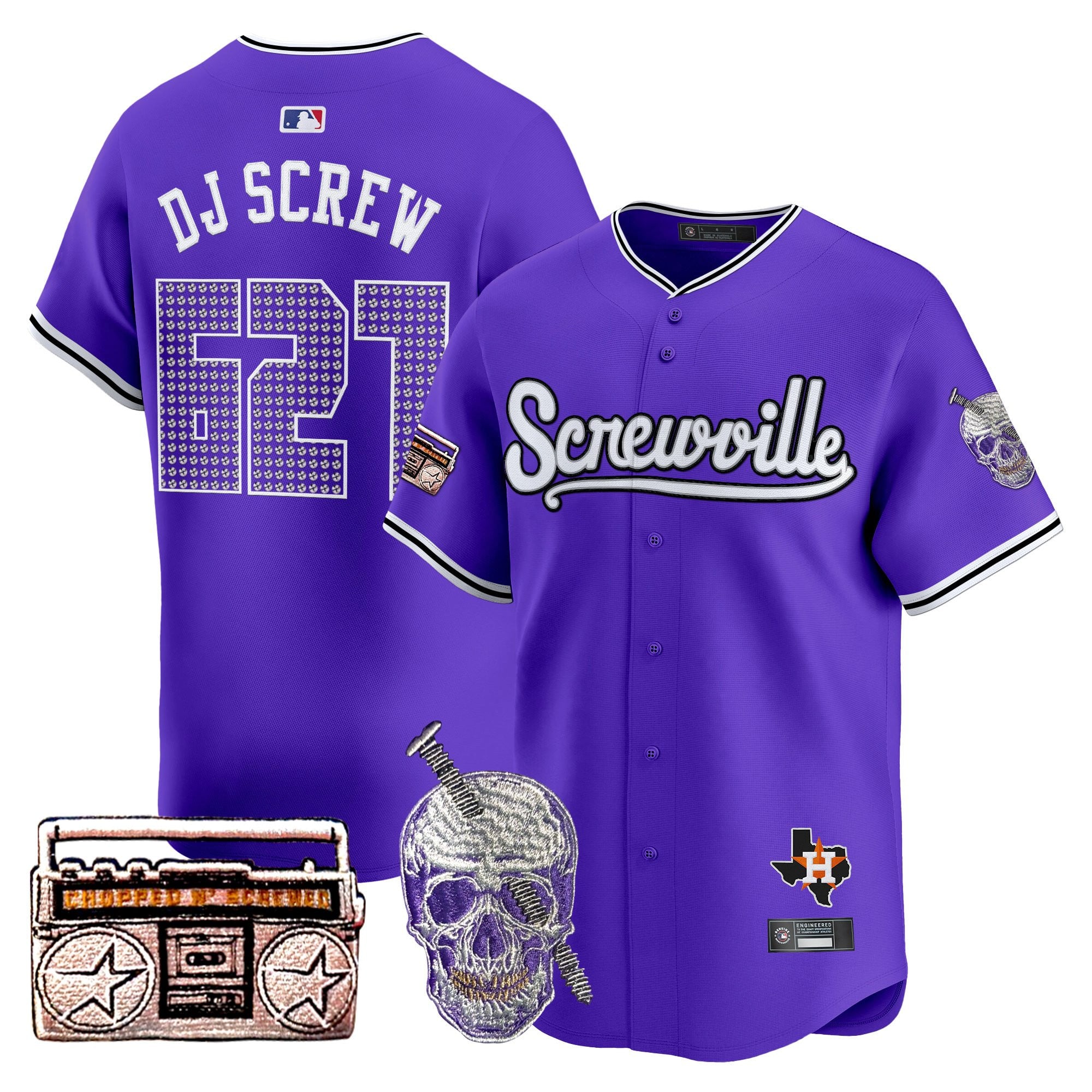 Astros DJ Screw 2025 Vapor Premier Limited Jersey - Stitched
