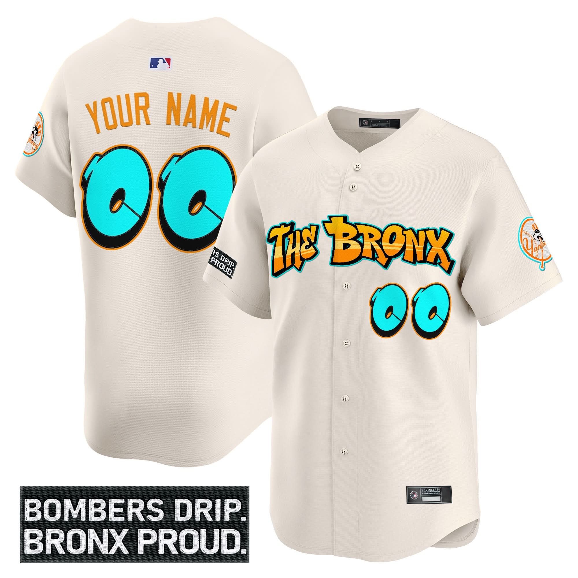 NYY 'Graffiti Bronx Bombers Edition' Vapor Premier Limited Custom Jersey - Stitched