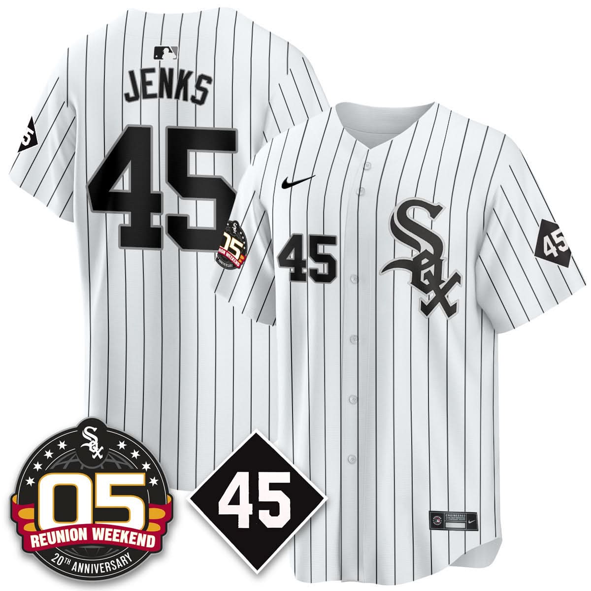 CWS Bobby Jenks 2025 Jersey - Reunion Weekend - Stitched