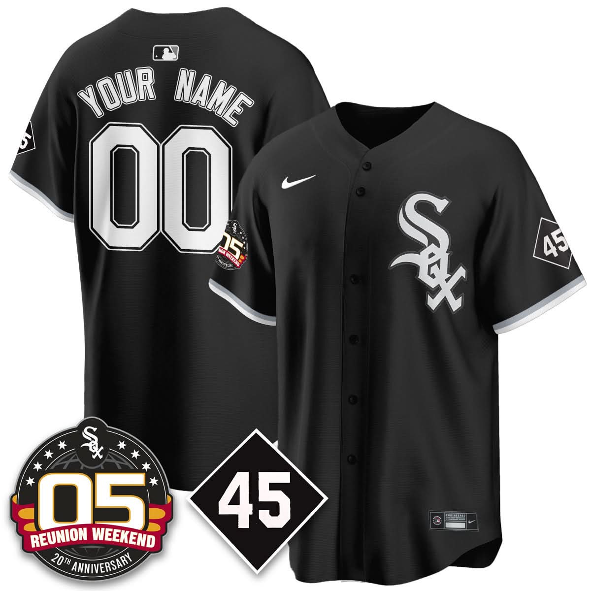 CWS Bobby Jenks 2025 Custom Jersey - Reunion Weekend - Stitched