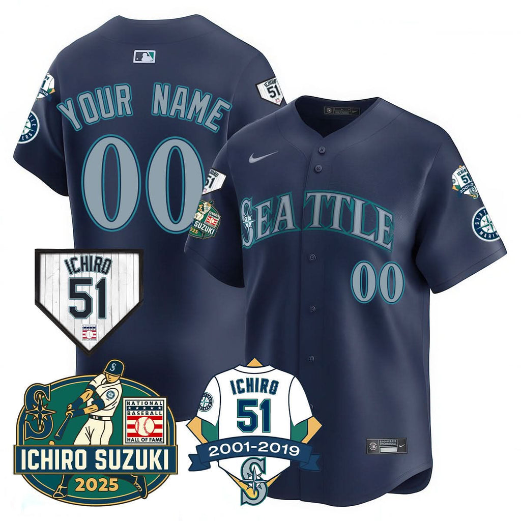 SM Ichiro Number Retirement Jersey - Stitched