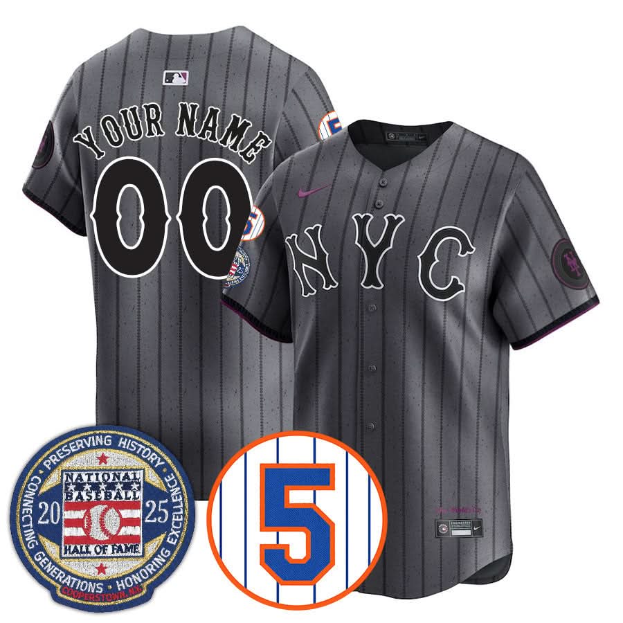 NYM Number Retirement & Hall of Fame Gold Jersey - Stitched