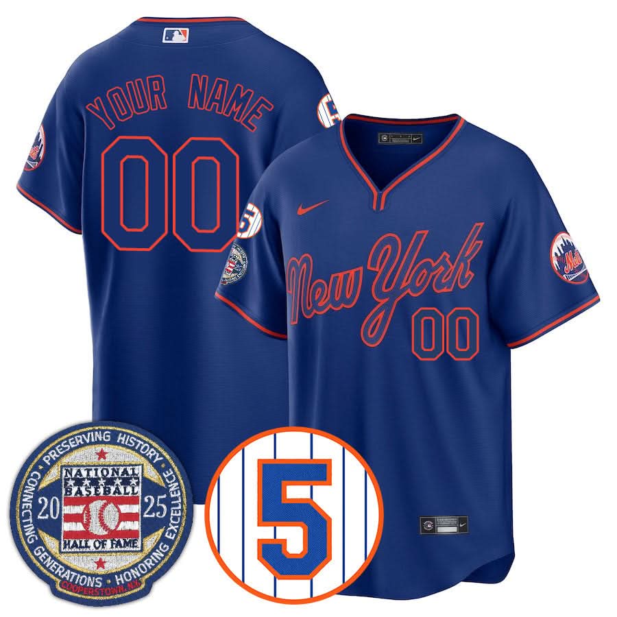 NYM Number Retirement & Hall of Fame Gold Jersey - Stitched