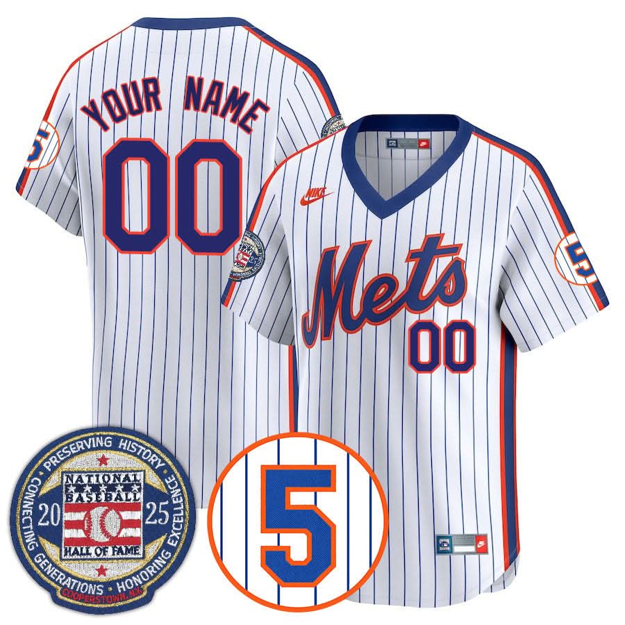 NYM Number Retirement & Hall of Fame Gold Jersey - Stitched