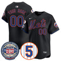 NYM Number Retirement & Hall of Fame Gold Custom Jersey - Stitched