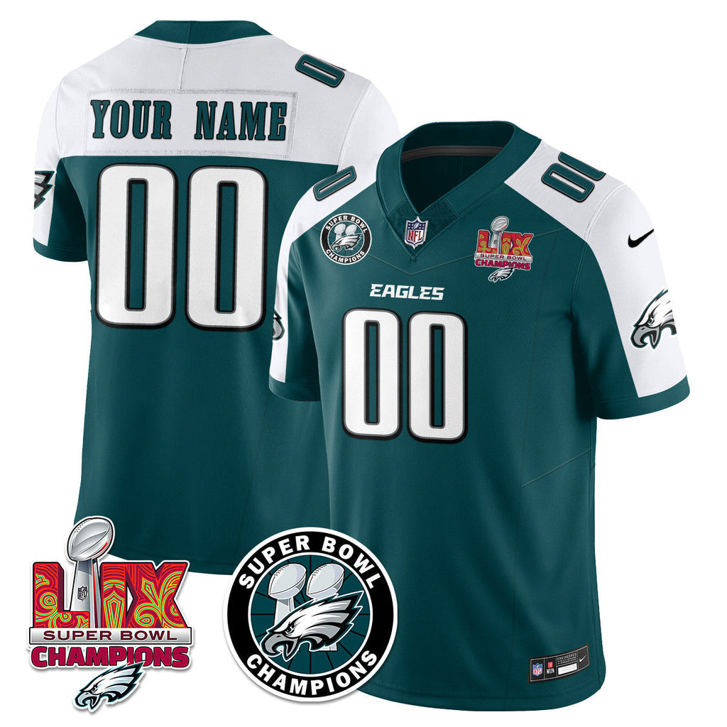 Men's Philadelphia Eagles Super Bowl LIX Champions Jersey V2 - All Stitched