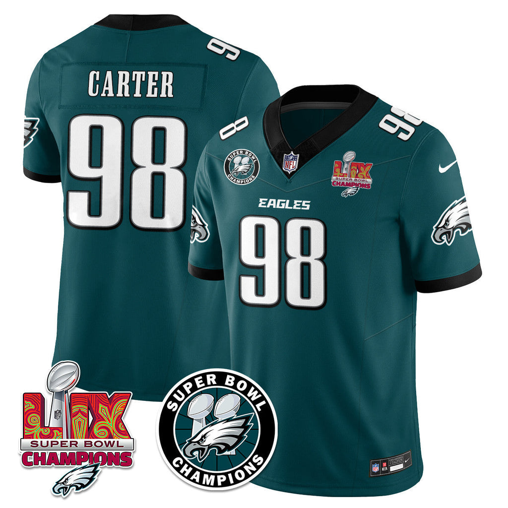 Men's Philadelphia Eagles Super Bowl LIX Champions Jersey V2 - All Stitched