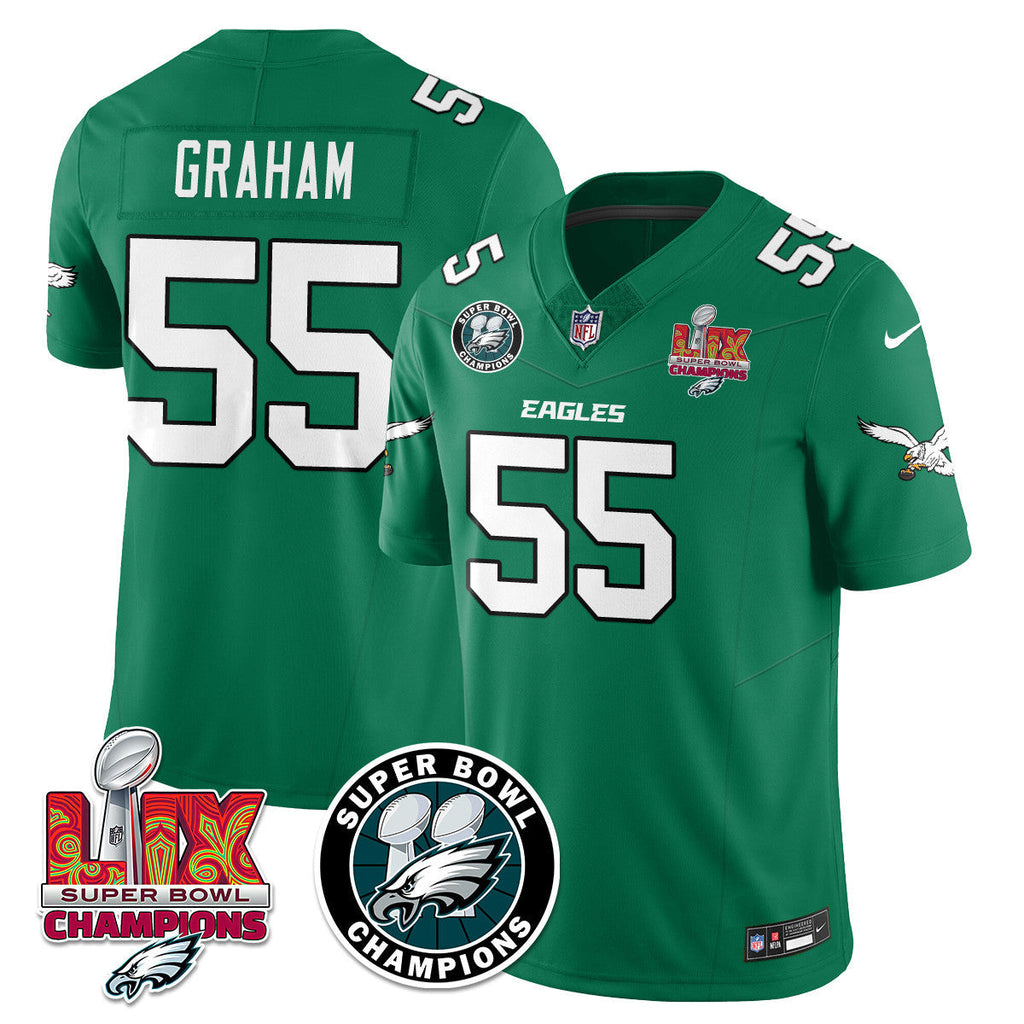 Men's Philadelphia Eagles Super Bowl LIX Champions Jersey V2 - All Stitched