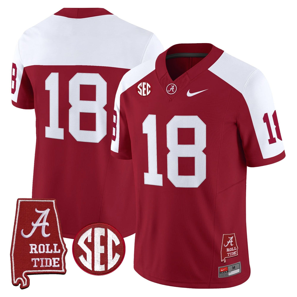 ACT Throwback Vapor Limited Jersey - Alabama Map