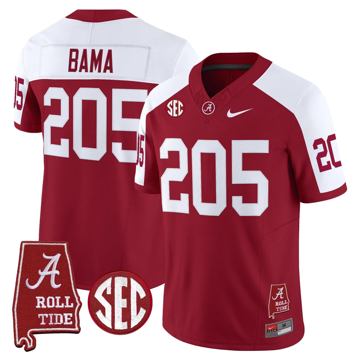 ACT Throwback Vapor Limited Jersey - Alabama Map