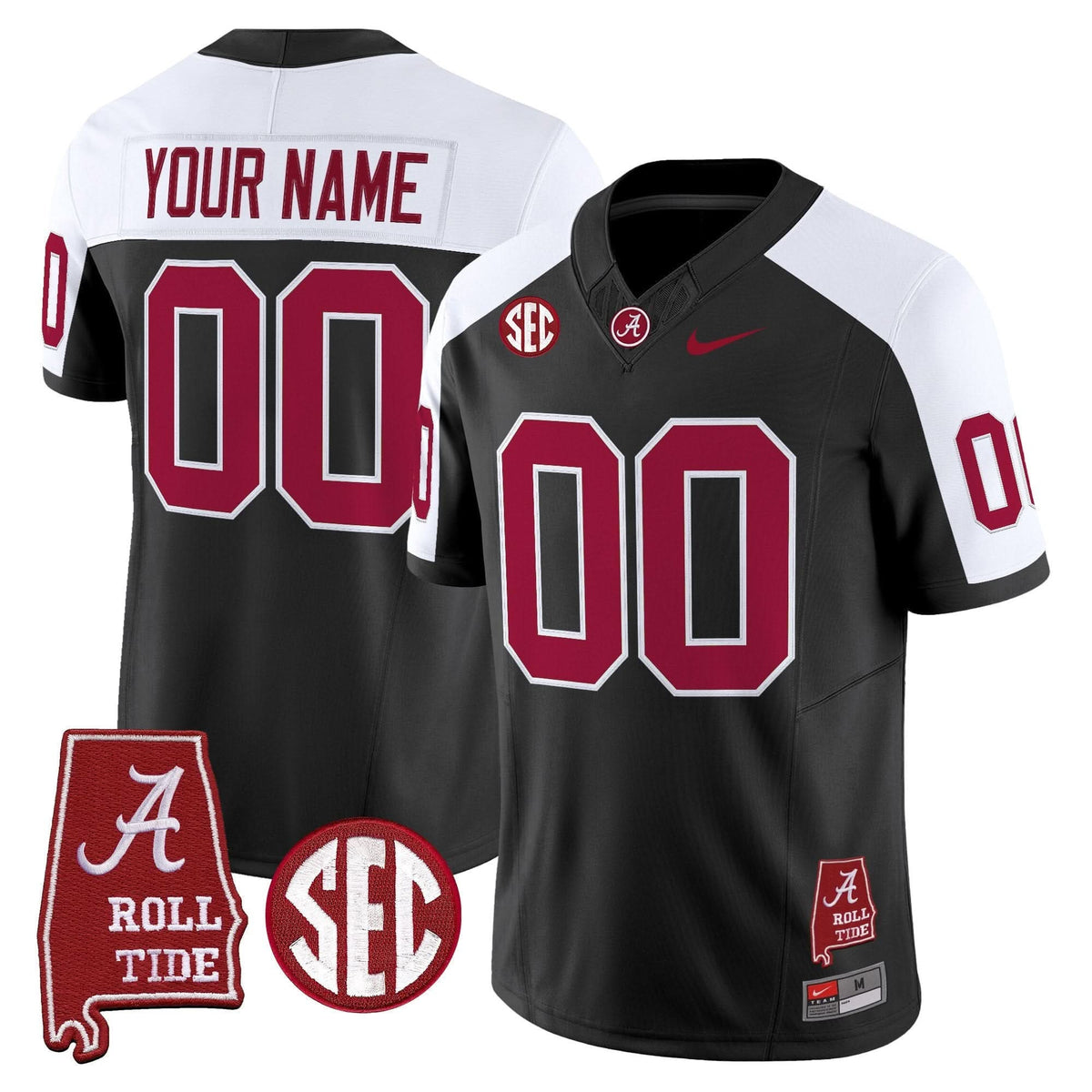 ACT Throwback Vapor Limited Custom Jersey - Alabama Map