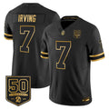 Men's Tampa Bay Buccaneers Throwback 50th Season Patch Gold Vapor Limited Jersey - All Stitched
