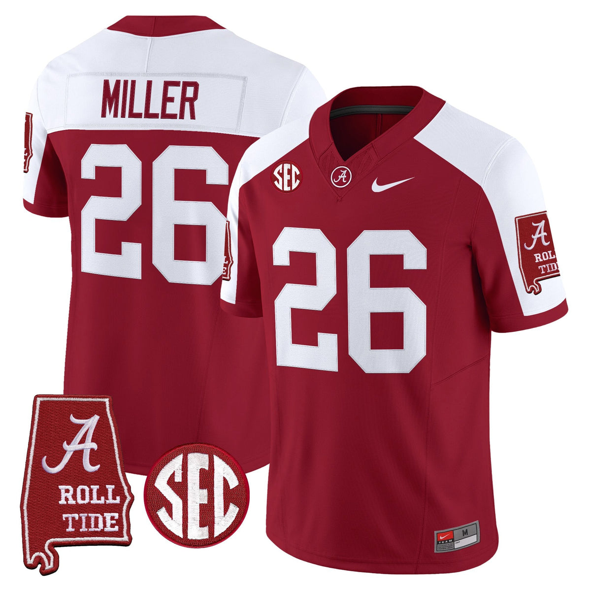 BAMA 2026 Vapor Limited Jersey - Alabama Map - Stitched