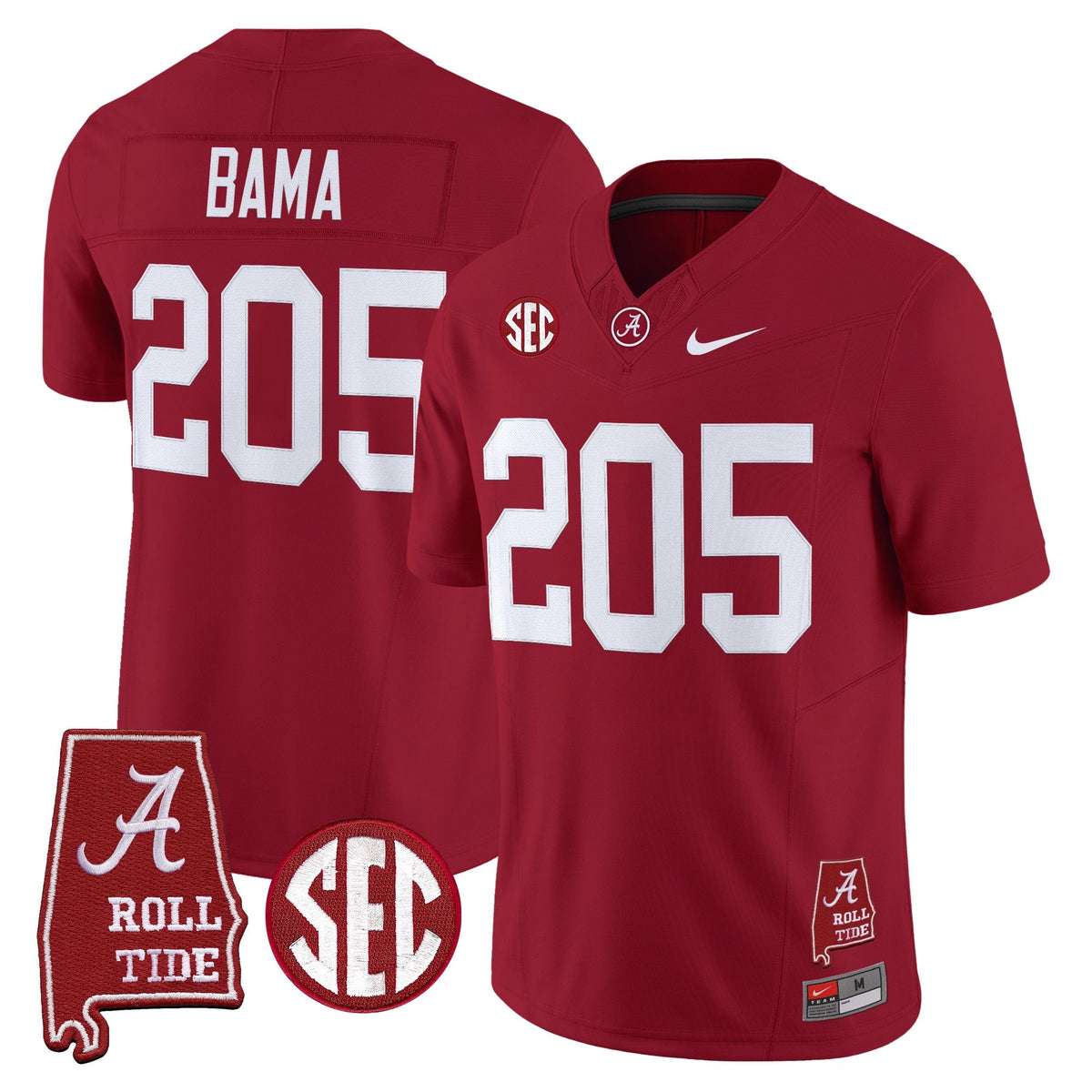 BAMA 2026 Vapor Limited Jersey - Alabama Map - Stitched