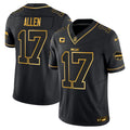 Josh Allen Buffalo Bills Black Gold Jersey - All Stitched