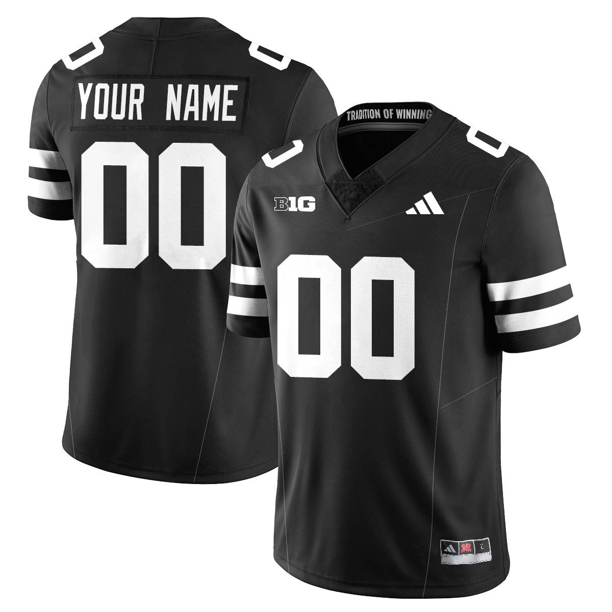 Custom Nebraska Football 2025 "Blackout" Jersey
