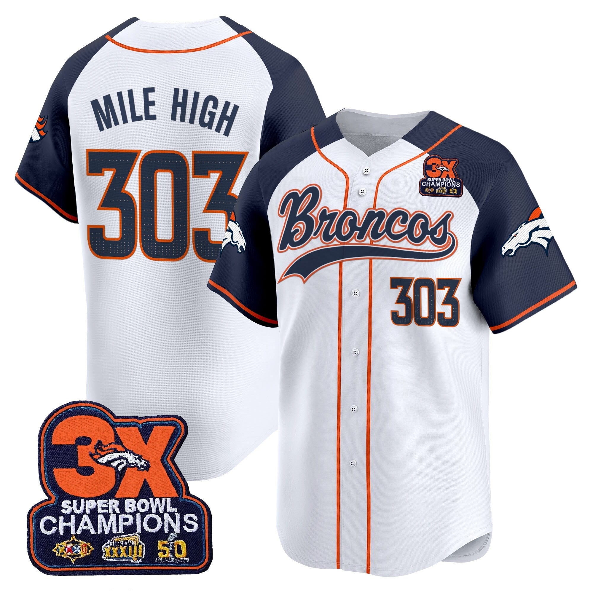 Men's Denver Broncos 2025 Vapor Baseball Jersey - All Stitched