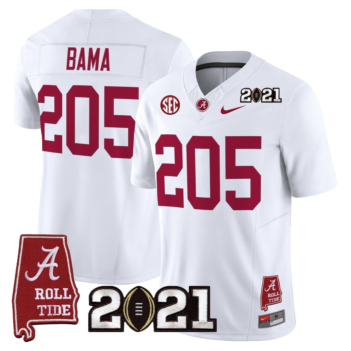 ACT '2021 CFP National Championship' Vapor Limited Jersey - Alabama Map