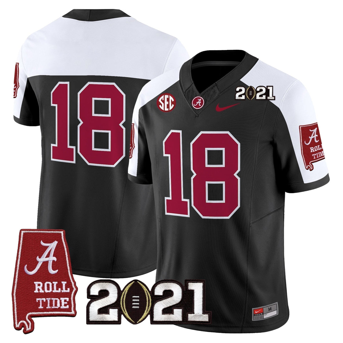 ACT '2021 CFP National Championship' Vapor Limited Jersey - Alabama Map