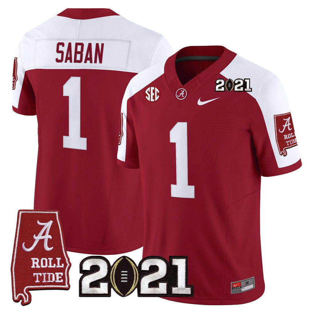 ACT '2021 CFP National Championship' Vapor Limited Jersey - Alabama Map