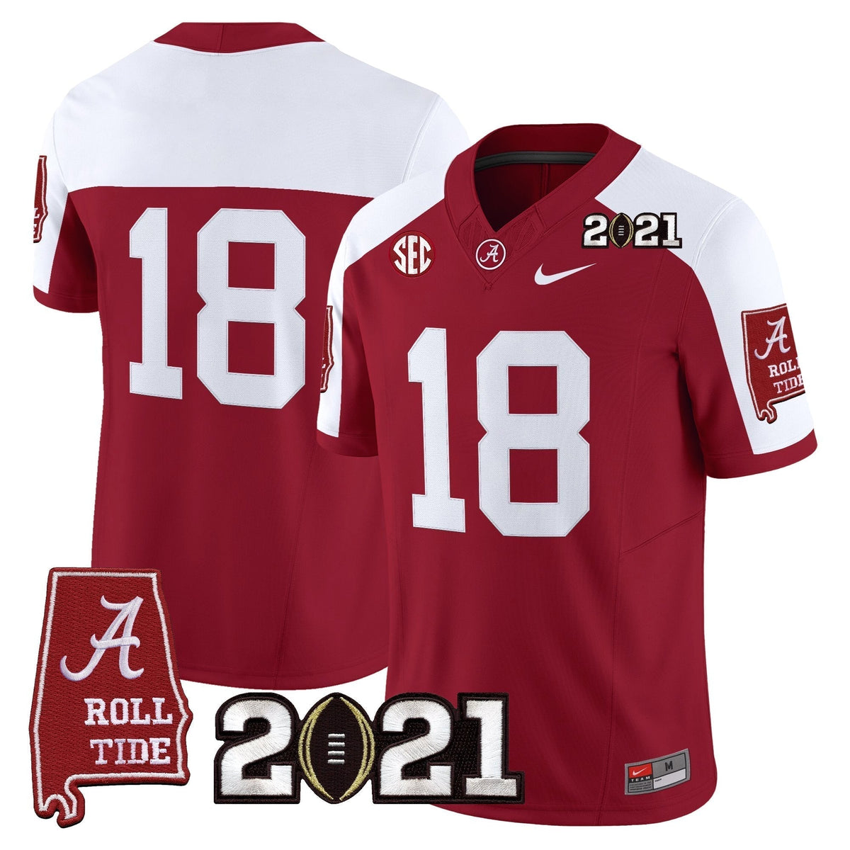 ACT '2021 CFP National Championship' Vapor Limited Jersey - Alabama Map