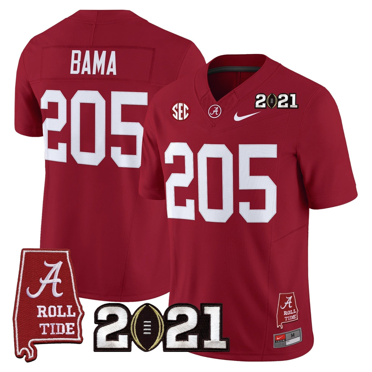 ACT '2021 CFP National Championship' Vapor Limited Jersey - Alabama Map