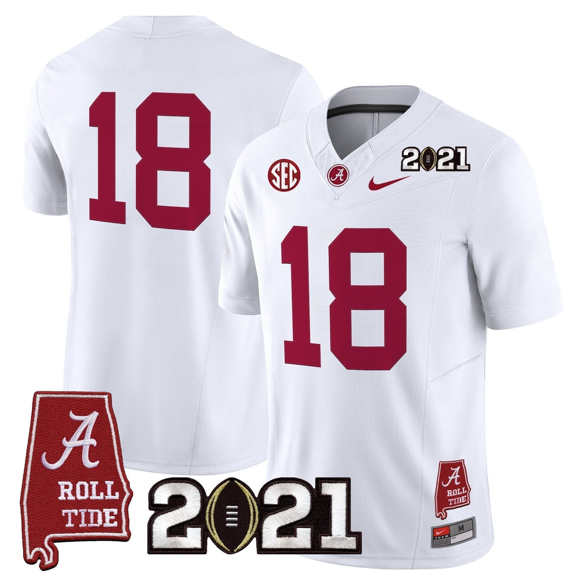 ACT '2021 CFP National Championship' Vapor Limited Jersey - Alabama Map