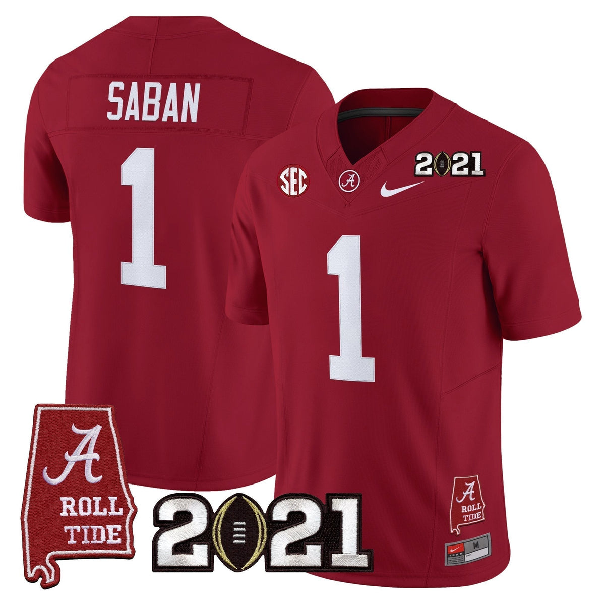 ACT '2021 CFP National Championship' Vapor Limited Jersey - Alabama Map