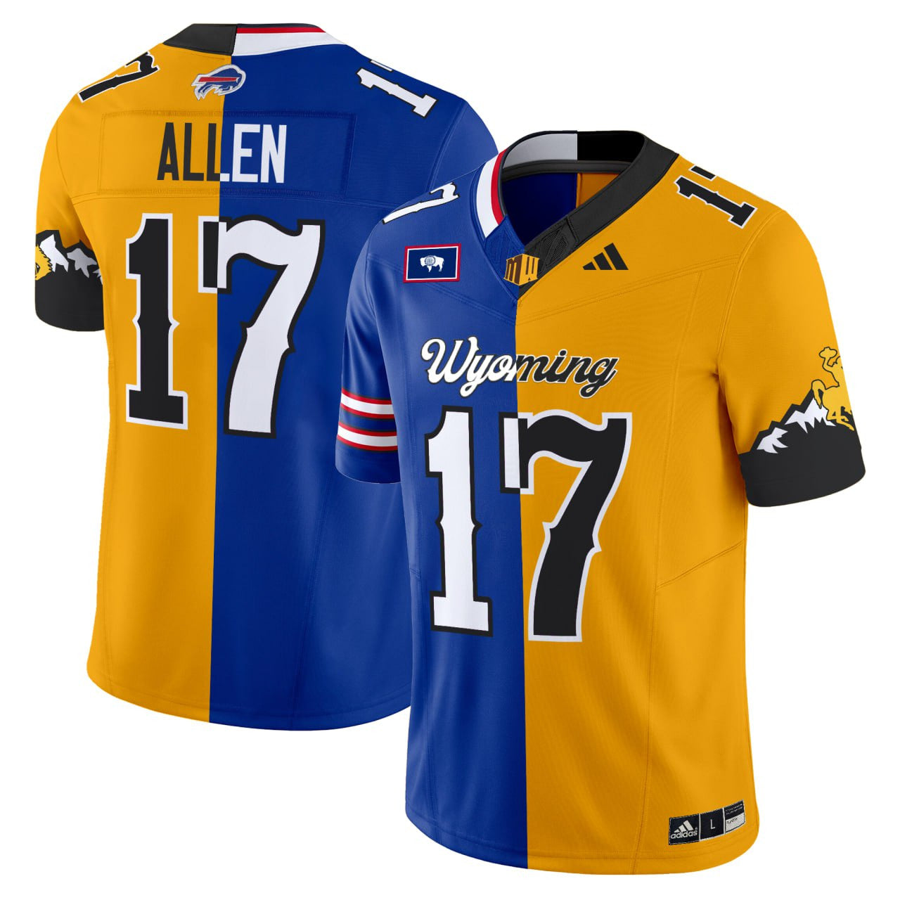 Josh Allen Wyoming Cowboys Split Limited Jersey - All Stitched