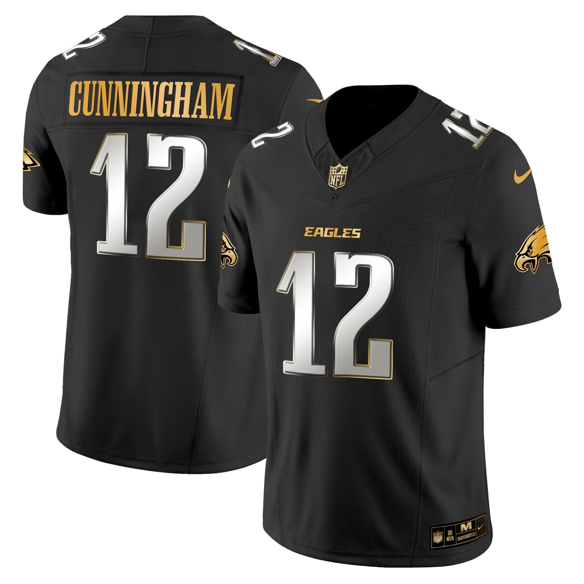 Men's Philadelphia Eagles 2025 Gold Vapor Limited Jersey - All Stitched