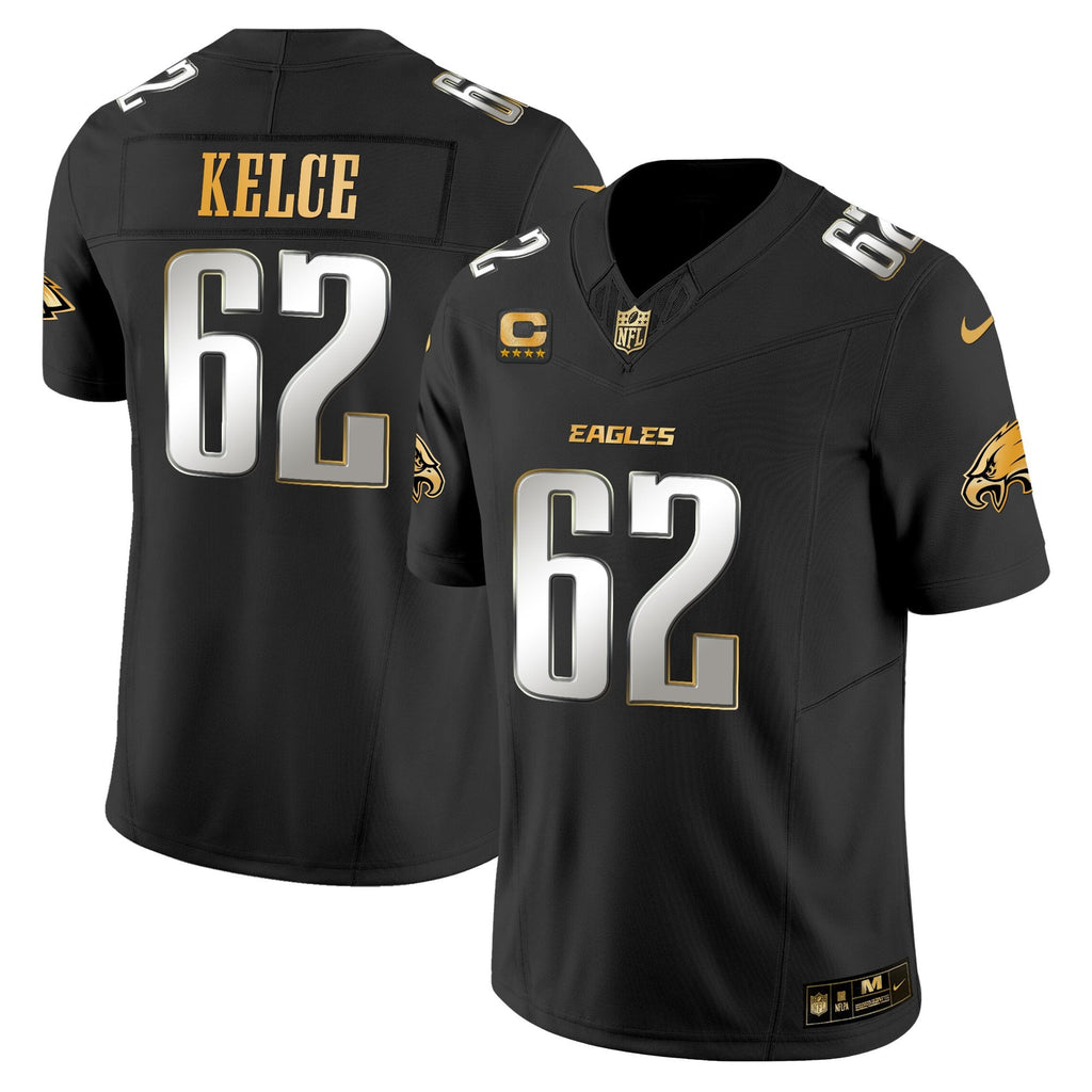 Men's Philadelphia Eagles 2025 Gold Vapor Limited Jersey - All Stitched