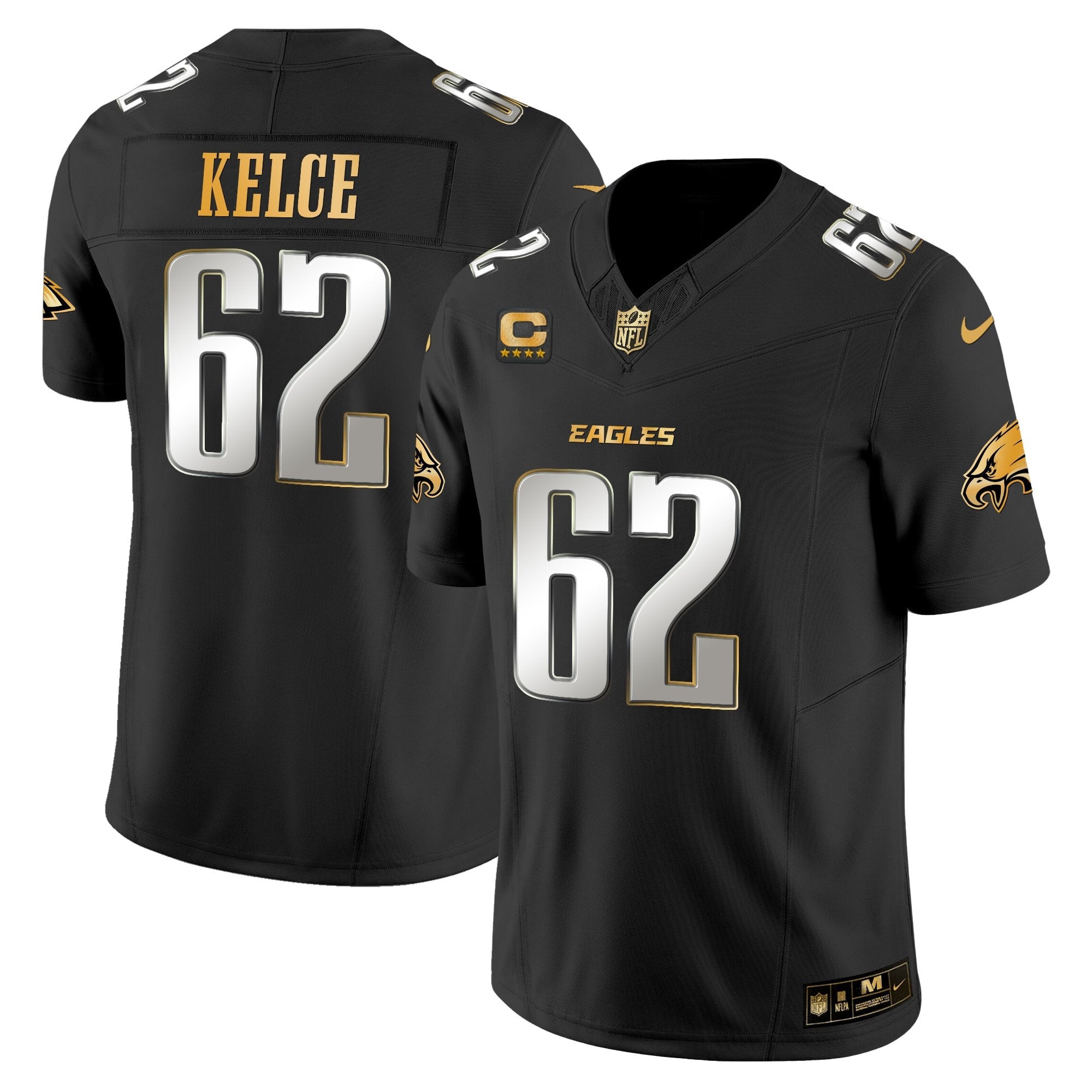 Men's Philadelphia Eagles 2025 Gold Vapor Limited Jersey - All Stitched