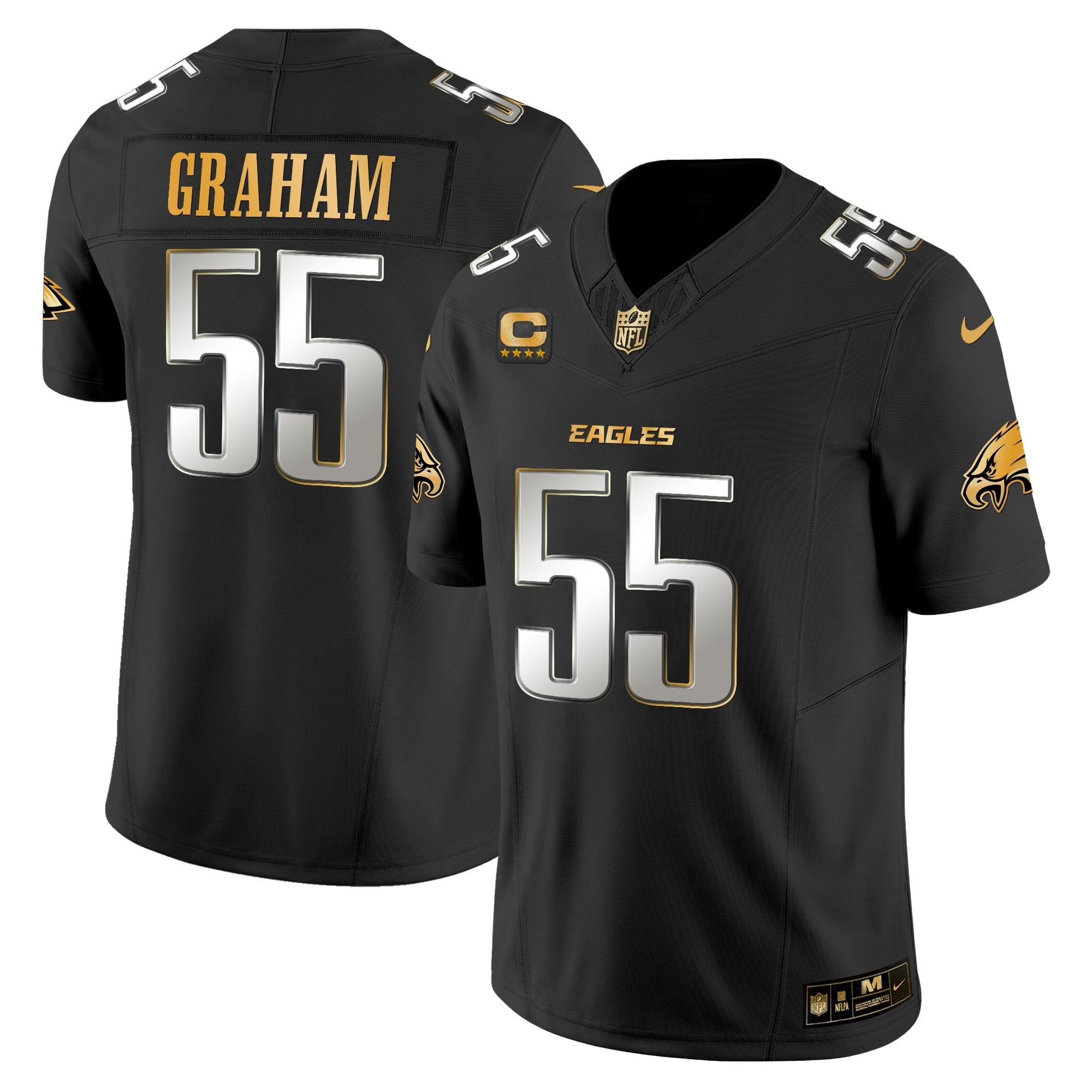 Men's Philadelphia Eagles 2025 Gold Vapor Limited Jersey - All Stitched