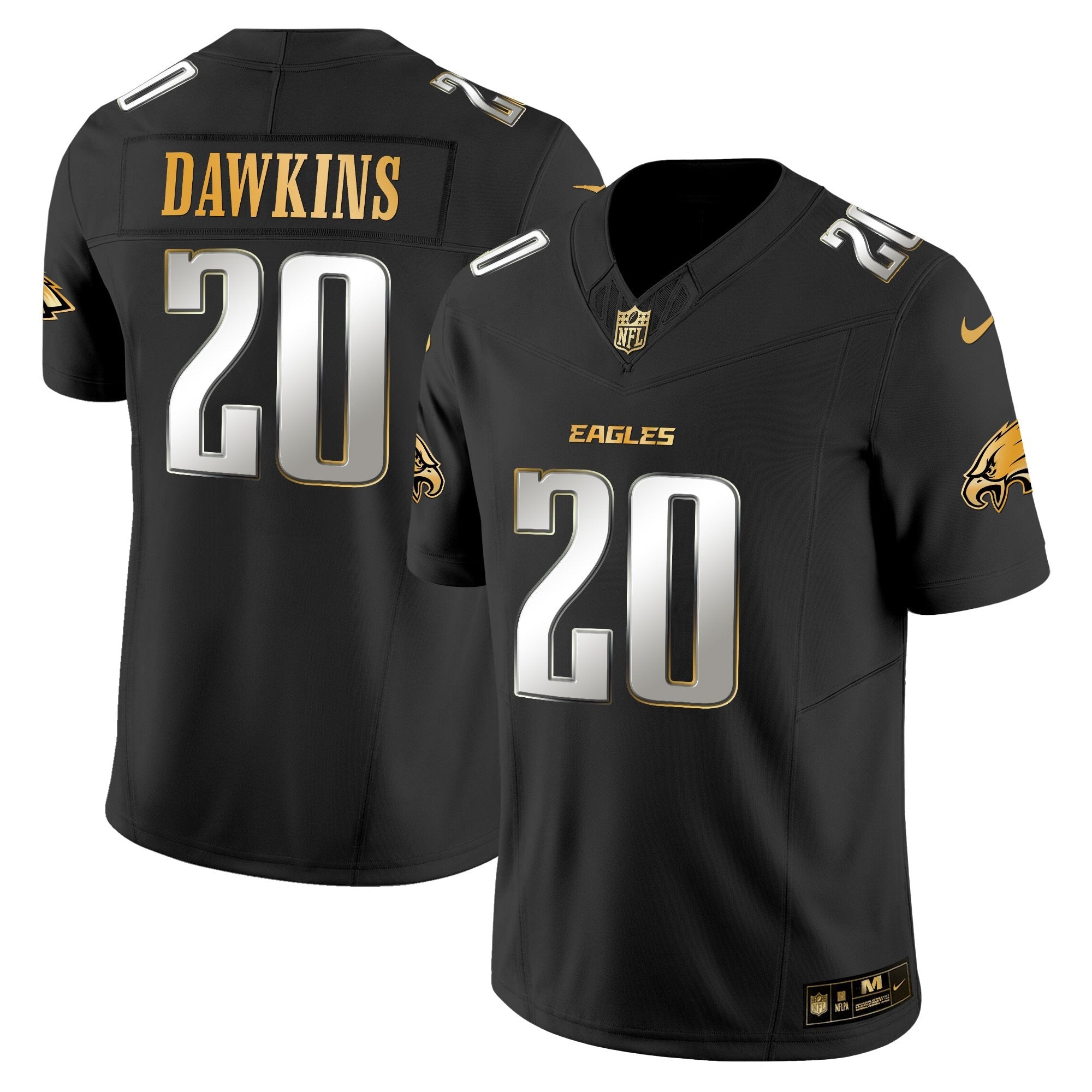 Men's Philadelphia Eagles 2025 Gold Vapor Limited Jersey - All Stitched