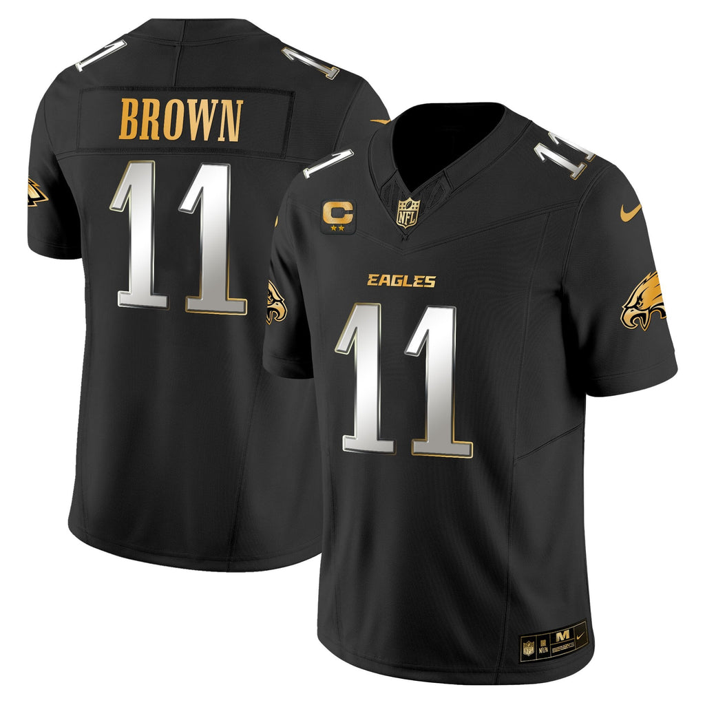 Men's Philadelphia Eagles 2025 Gold Vapor Limited Jersey - All Stitched