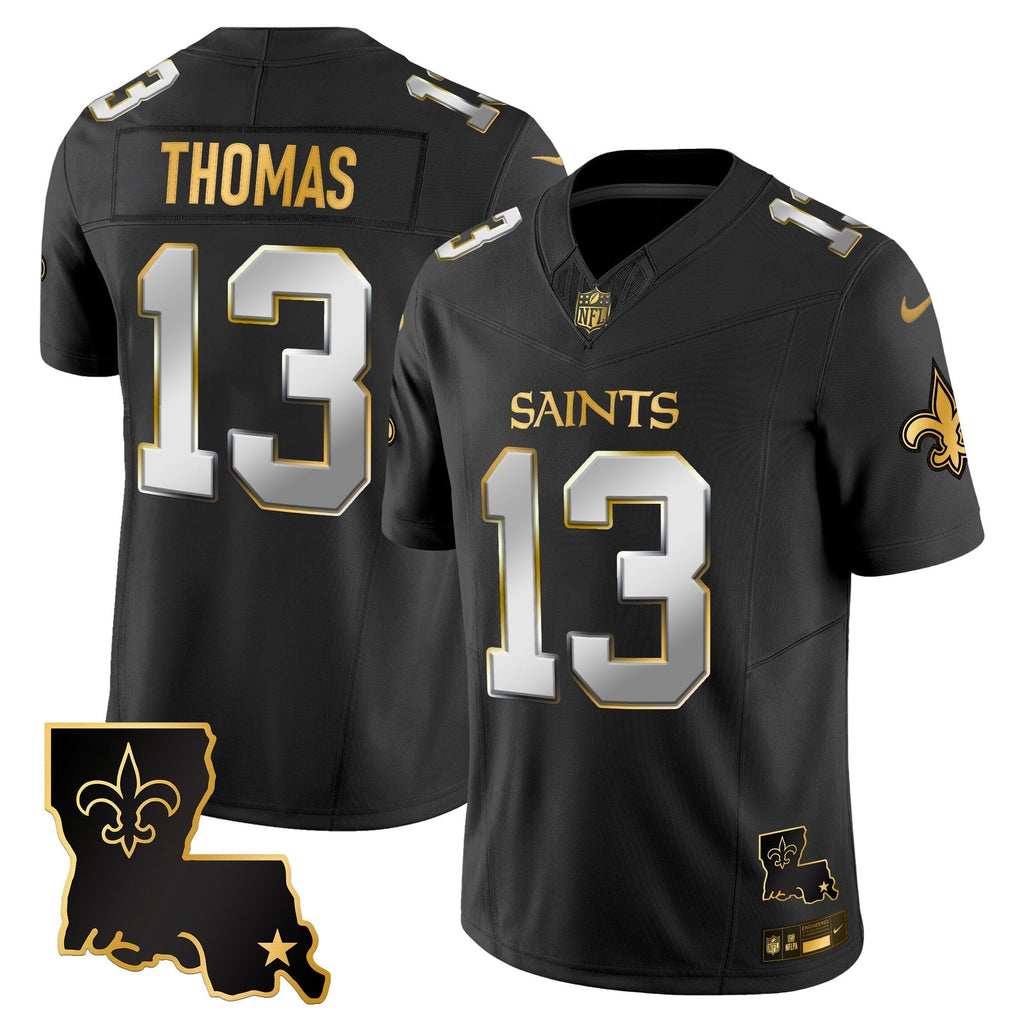 Men's New Orleans Saints 2025 Gold Vapor Limited Jersey - All Stitched