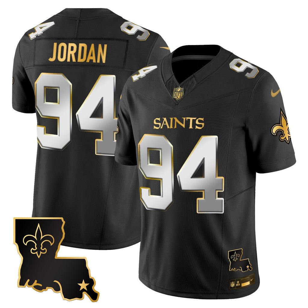 Men's New Orleans Saints 2025 Gold Vapor Limited Jersey - All Stitched