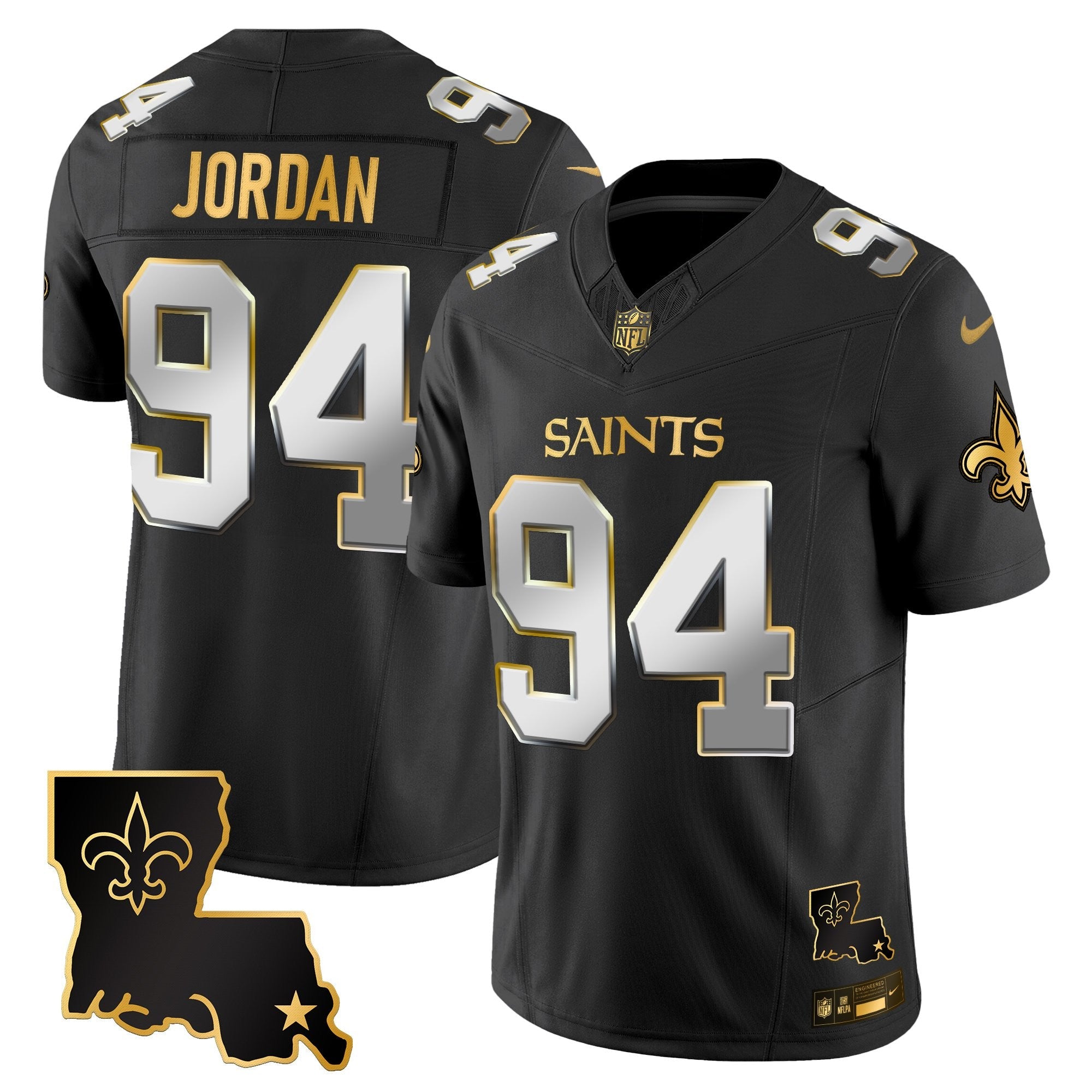 Men's New Orleans Saints 2025 Gold Vapor Limited Jersey - All Stitched